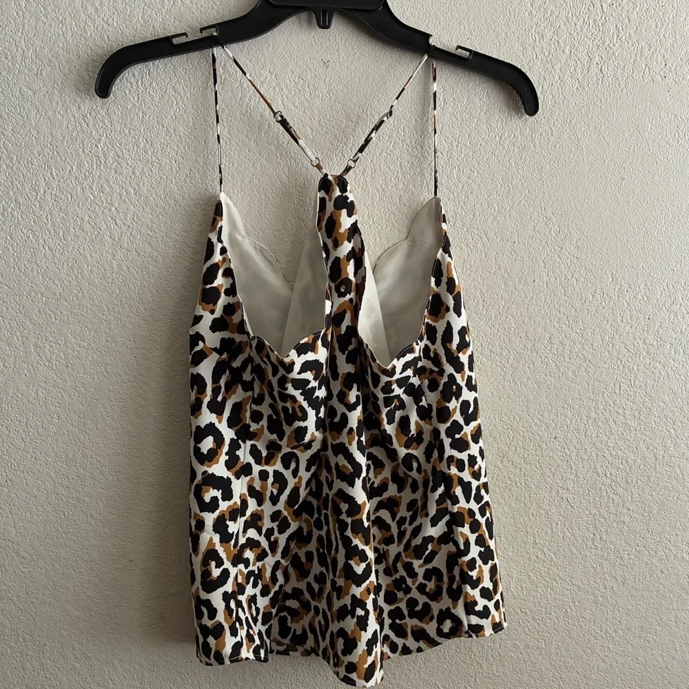 J. Crew Leopard Scalloped Edge Cami Spaghetti Strap 8